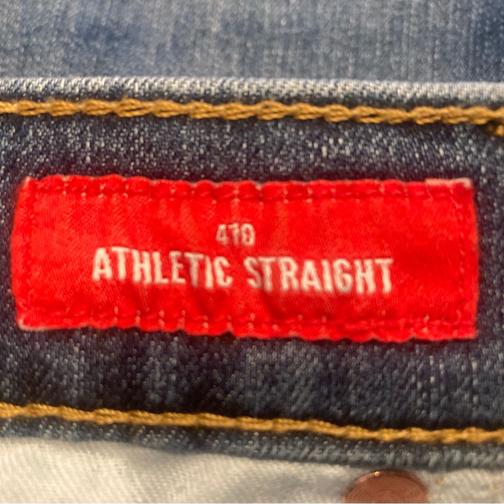 Lucky Brand 410 Men’s Athletic Straight Stretch 32x30 Blue Jeans NWT, $99 MSRP - Picture 5 of 10